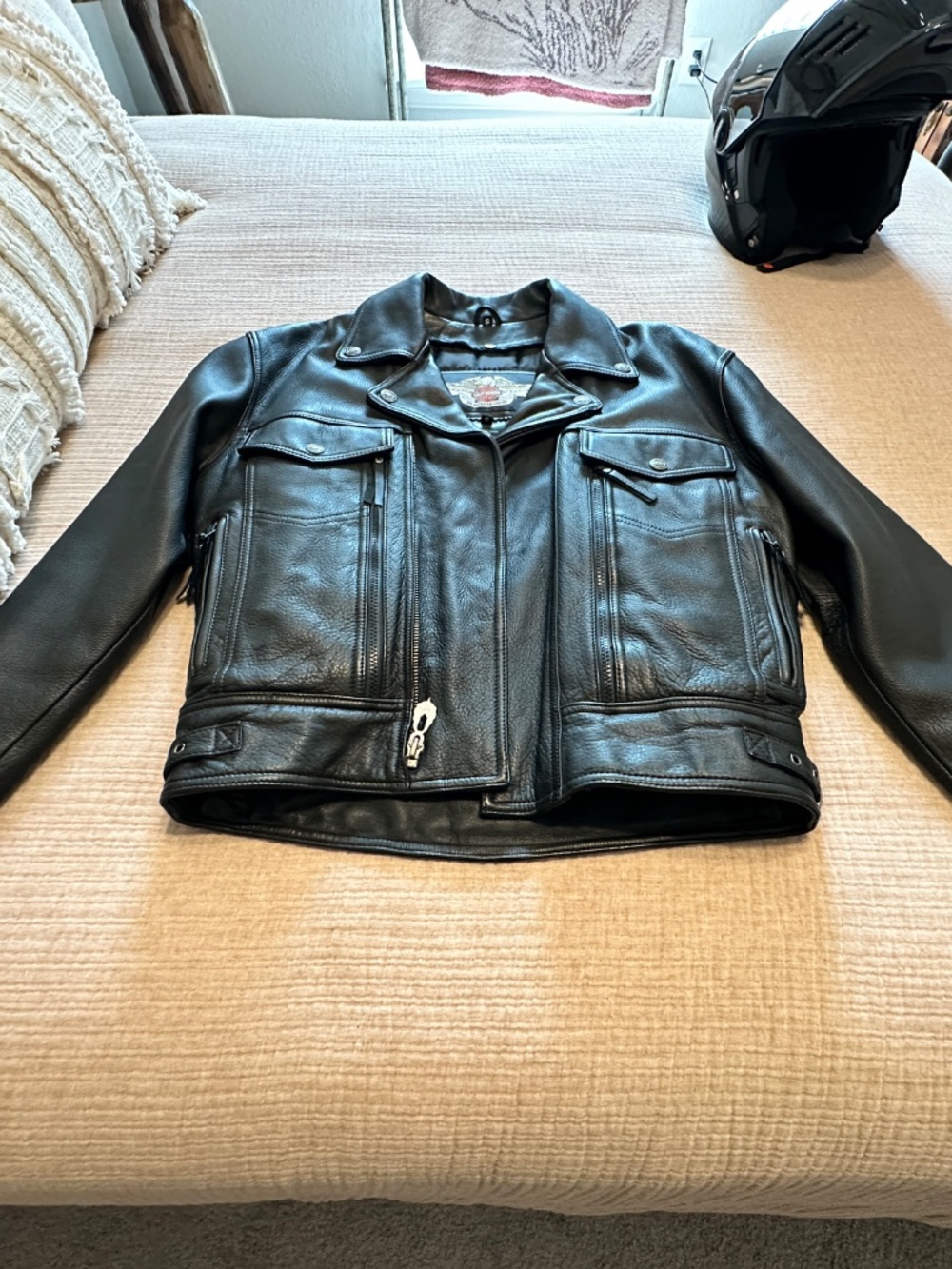 🏍️ Men’s Harley Davidson Vintage Leather Motorcycle Jacket